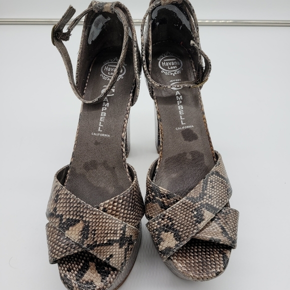 Carmen Platform Leather Sandals Jeffrey Campbell 9 - Picture 5 of 13